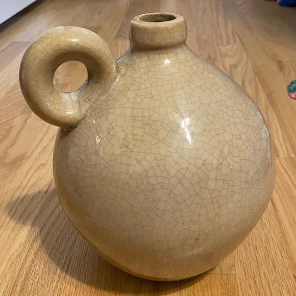 Vintage stoneware wine Oil Italian Empty Jug Pottery unique grapes numbered Vase - Picture 4 of 6